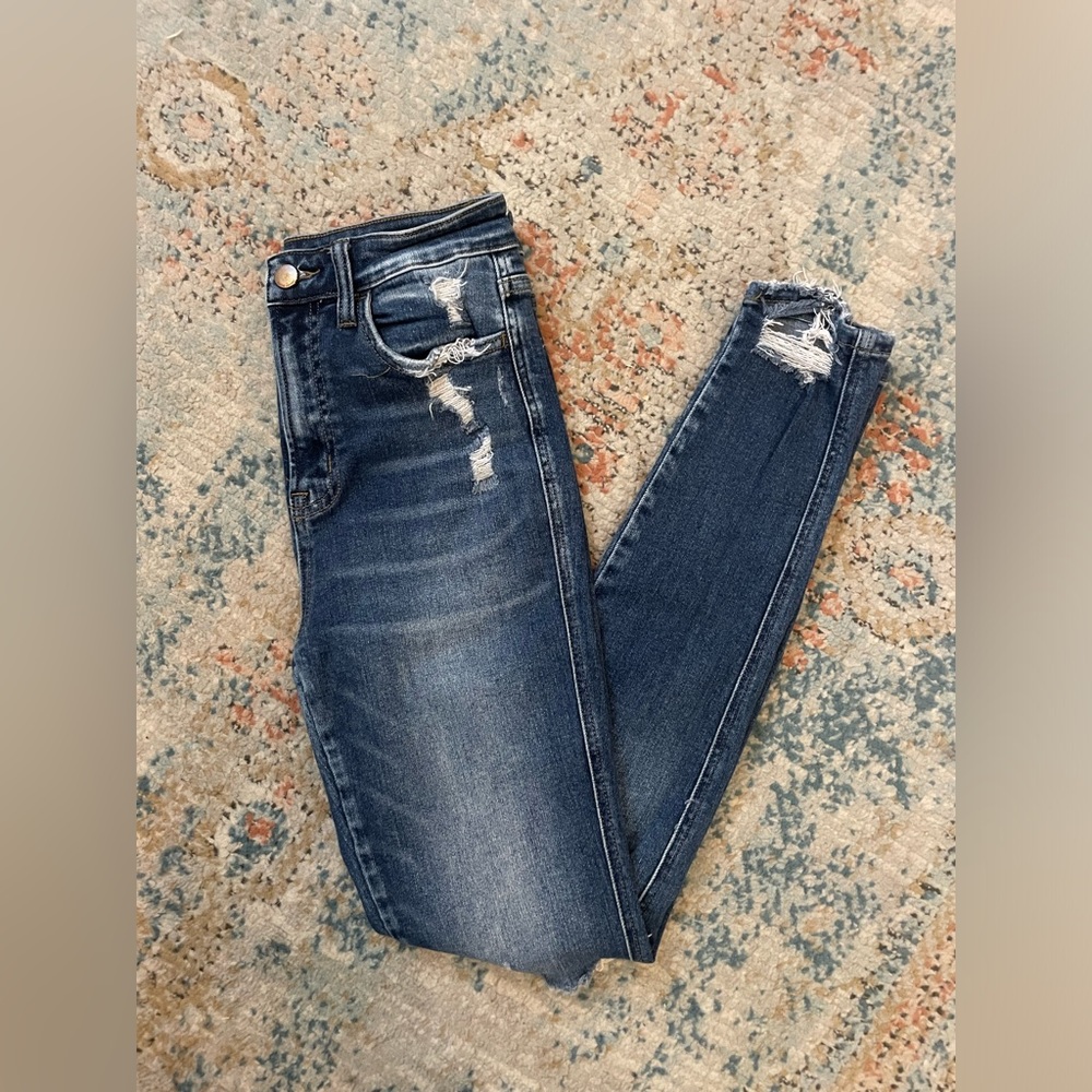 Flying Monkey Buckle Ultra High Rise Skinny Size 27 Womens Jeans